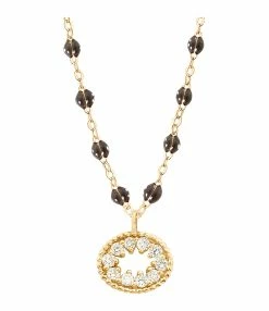 GIGI CLOZEAU Collier Résine L'Œil Du Pirate Diamants Or Jaune -COLLIERS Shop b1op001j57 42 di j
