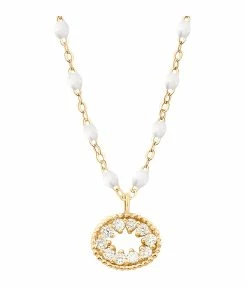 GIGI CLOZEAU Collier Résine L'Œil Du Pirate Diamants Or Jaune -COLLIERS Shop b1op001r01 42 di j
