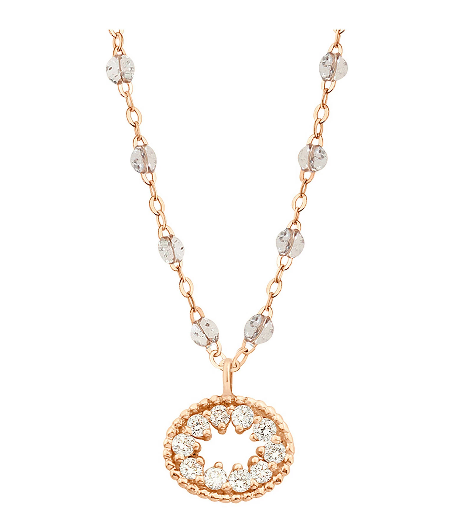 GIGI CLOZEAU Collier Résine L'Œil Du Pirate Diamants Or Rose 4 GIGI CLOZEAU Collier Résine L'Œil Du Pirate Diamants Or Rose – Image 4