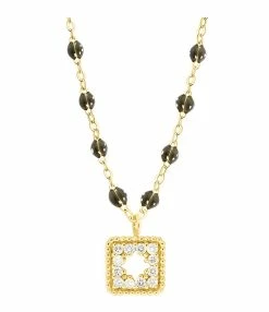 GIGI CLOZEAU Collier Résine Pirate Trésor Diamants Or Jaune -COLLIERS Shop b1tr001j57 42 di oj