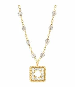 GIGI CLOZEAU Collier Résine Pirate Trésor Diamants Or Jaune -COLLIERS Shop b1tr001r49 42 di j