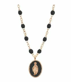 GIGI CLOZEAU Collier Madone Résinée Perles Résine Or