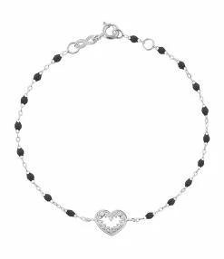 GIGI CLOZEAU Bracelet Résine Cœur Suprême Diamants Or Blanc -COLLIERS Shop b3cs001 20 b