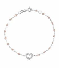 GIGI CLOZEAU Bracelet Résine Cœur Suprême Diamants Or Blanc -COLLIERS Shop b3cs001 49 b