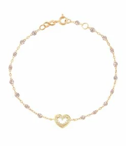 GIGI CLOZEAU Bracelet Résine Cœur Suprême Diamants Or Jaune 12 GIGI CLOZEAU Bracelet Résine Cœur Suprême Diamants Or Jaune -COLLIERS Shop b3cs001 49 j