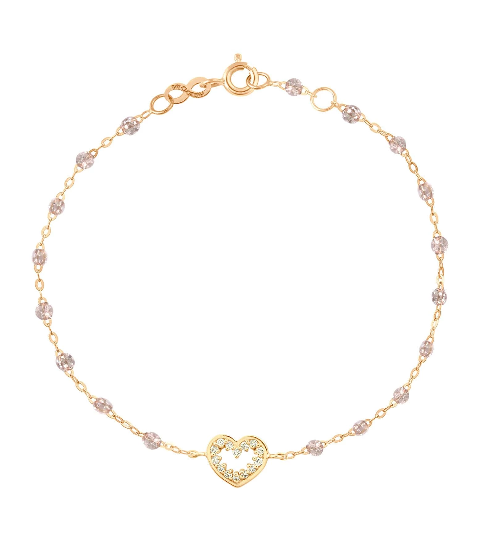 GIGI CLOZEAU Bracelet Résine Cœur Suprême Diamants Or Jaune 4 GIGI CLOZEAU Bracelet Résine Cœur Suprême Diamants Or Jaune – Image 4