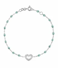 GIGI CLOZEAU Bracelet Résine Cœur Suprême Diamants Or Blanc -COLLIERS Shop b3cs001 55 b
