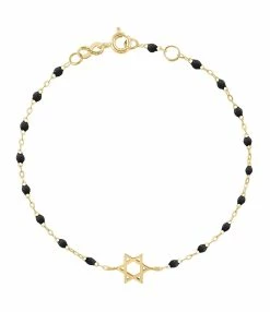 GIGI CLOZEAU Bracelet Étoile De David Perles Résine Or Jaune