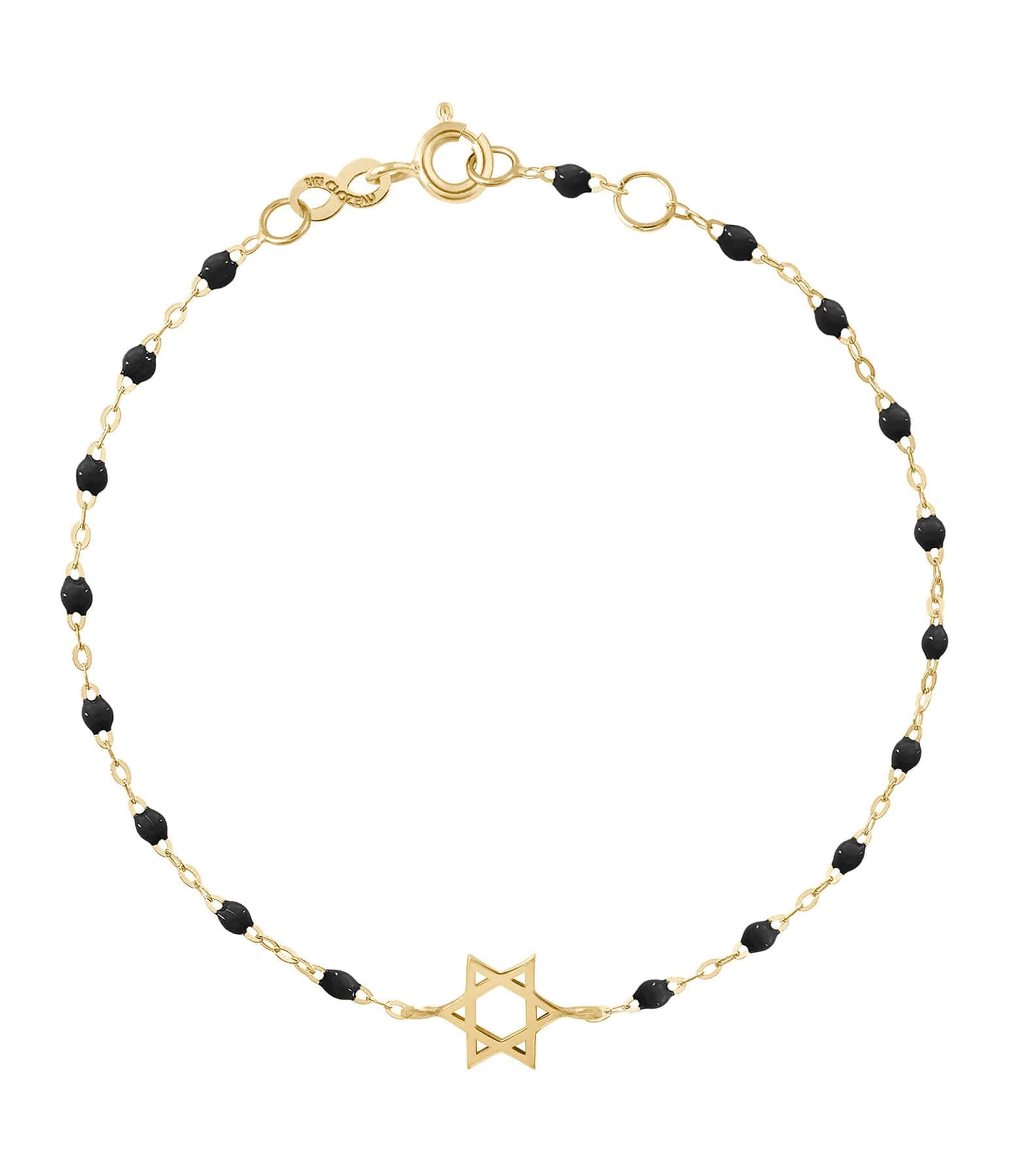 GIGI CLOZEAU Bracelet Étoile De David Perles Résine Or Jaune 1 GIGI CLOZEAU Bracelet Étoile De David Perles Résine Or Jaune