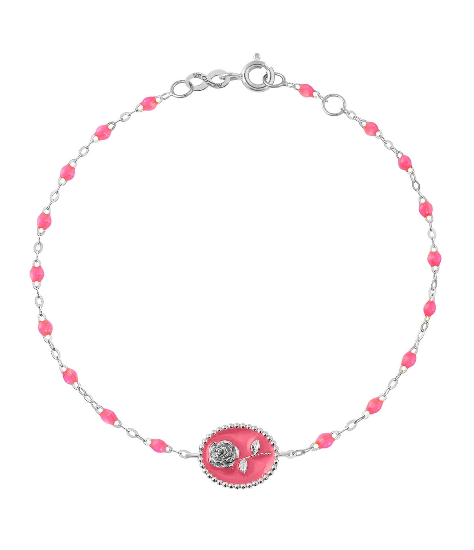GIGI CLOZEAU Bracelet Rose Voyage Résine Or Blanc 2 GIGI CLOZEAU Bracelet Rose Voyage Résine Or Blanc – Image 2