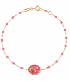 GIGI CLOZEAU Bracelet Rose Voyage Résine Or Rose