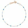 GIGI CLOZEAU Bracelet Perles Résine Bleu Or Rose, Exclusivité Lulli