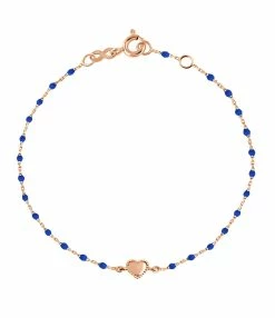 GIGI CLOZEAU Bracelet Mini Perles Résine Lucky Cœur Or Rose