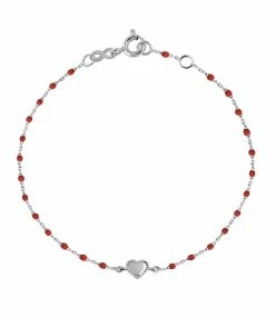 GIGI CLOZEAU Bracelet Mini Perles Résine Lucky Cœur Or Blanc -COLLIERS Shop b3lk004 31 b 1