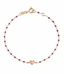 GIGI CLOZEAU Bracelet Mini Perles Résine Lucky Cœur Or Rose -COLLIERS Shop b3lk004 31 r