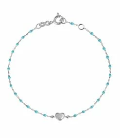 GIGI CLOZEAU Bracelet Mini Perles Résine Lucky Cœur Or Blanc -COLLIERS Shop b3lk004 34 b 1