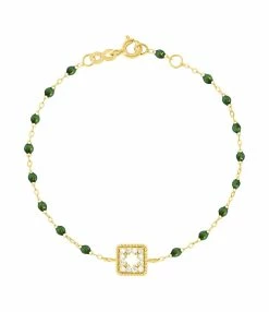 GIGI CLOZEAU Bracelet Résine Pirate Trésor Diamants Or Jaune