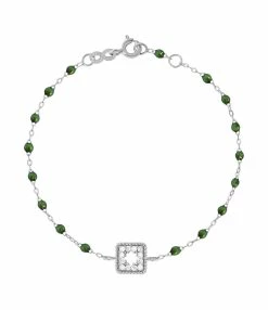 GIGI CLOZEAU Bracelet Résine Pirate Trésor Diamants Or Blanc