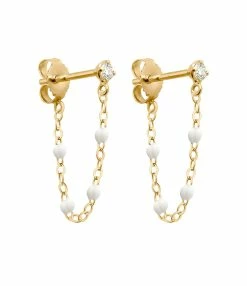 GIGI CLOZEAU Boucles D'oreilles Pendantes Suprême Diamant Or Jaune -COLLIERS Shop b4gs001 01 oj