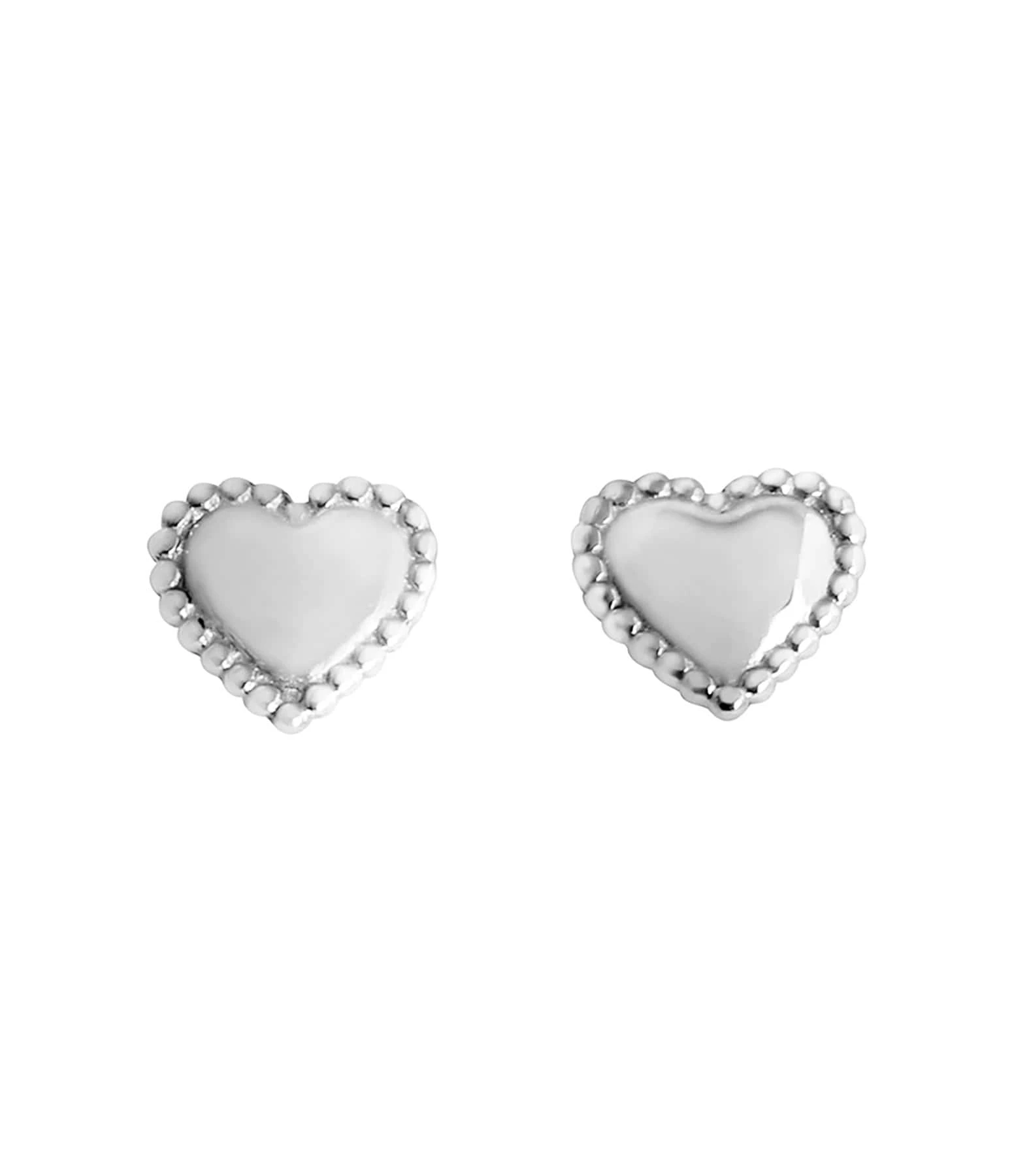 GIGI CLOZEAU Boucles D'oreilles Lucky Cœur Or Blanc 1 GIGI CLOZEAU Boucles D'oreilles Lucky Cœur Or Blanc