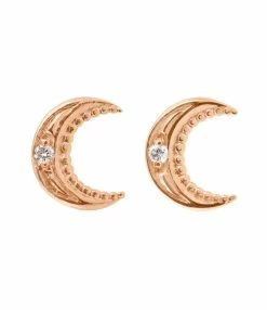 GIGI CLOZEAU Boucles D'oreilles Lune Or Diamants