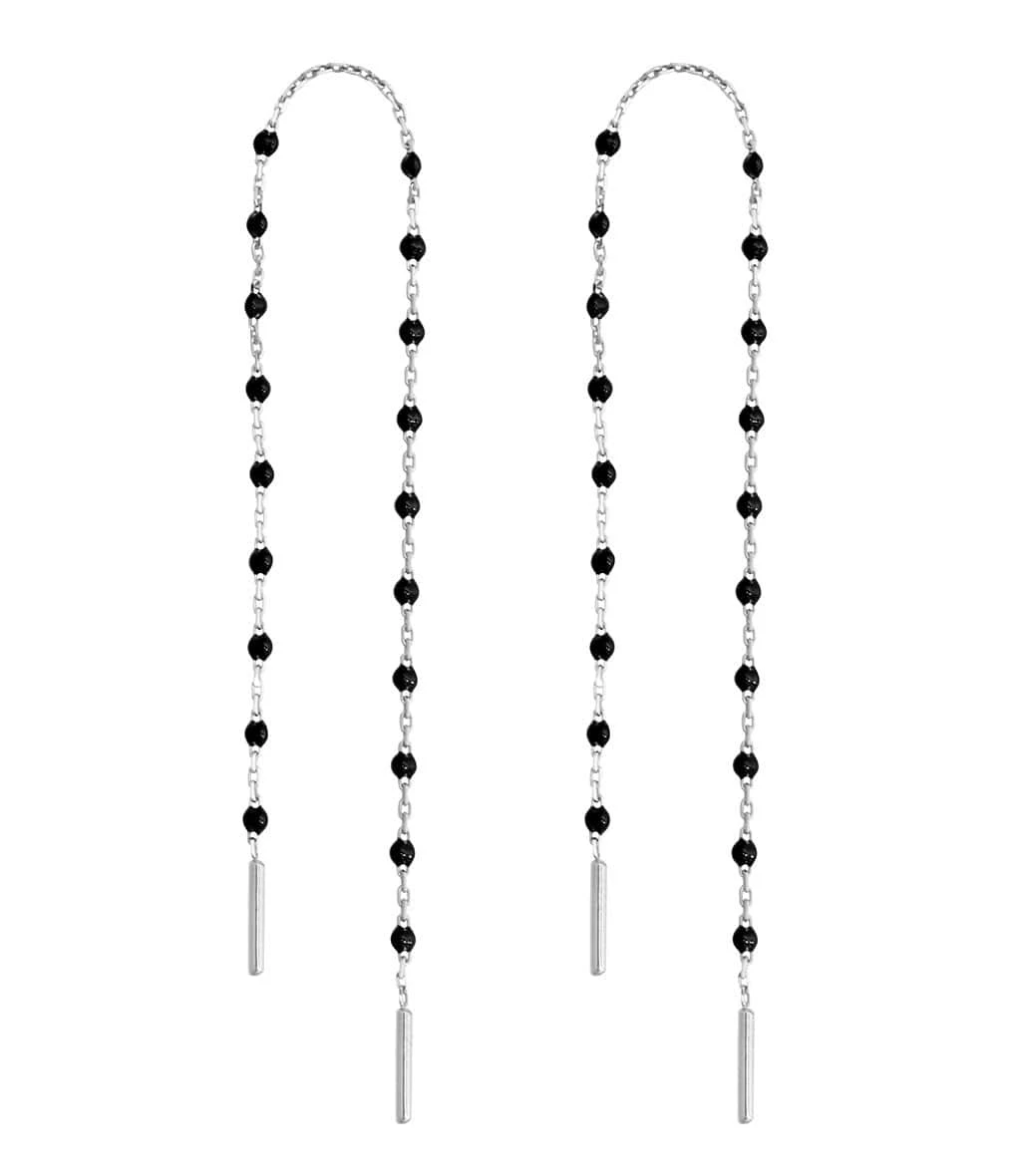 GIGI CLOZEAU Boucles D'oreilles Mini Perles Résine Or 2 GIGI CLOZEAU Boucles D'oreilles Mini Perles Résine Or – Image 2