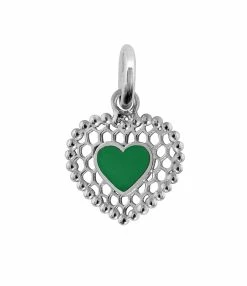 GIGI CLOZEAU Pendentif Cœur Dentelle Résine Or Blanc