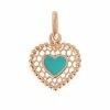 GIGI CLOZEAU Pendentif Cœur Dentelle Résine Or Rose