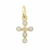 GIGI CLOZEAU Pendentif Croix Perlée Résine Diamants Or Jaune