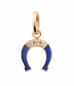 GIGI CLOZEAU Pendentif Résine Fer à Cheval Diamants Or Rose -COLLIERS Shop b5fc002 07 or 1