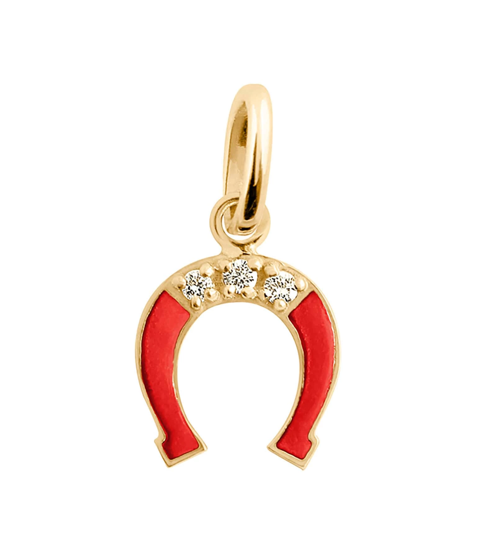 GIGI CLOZEAU Pendentif Résine Fer à Cheval Diamants Or Jaune 1 GIGI CLOZEAU Pendentif Résine Fer à Cheval Diamants Or Jaune