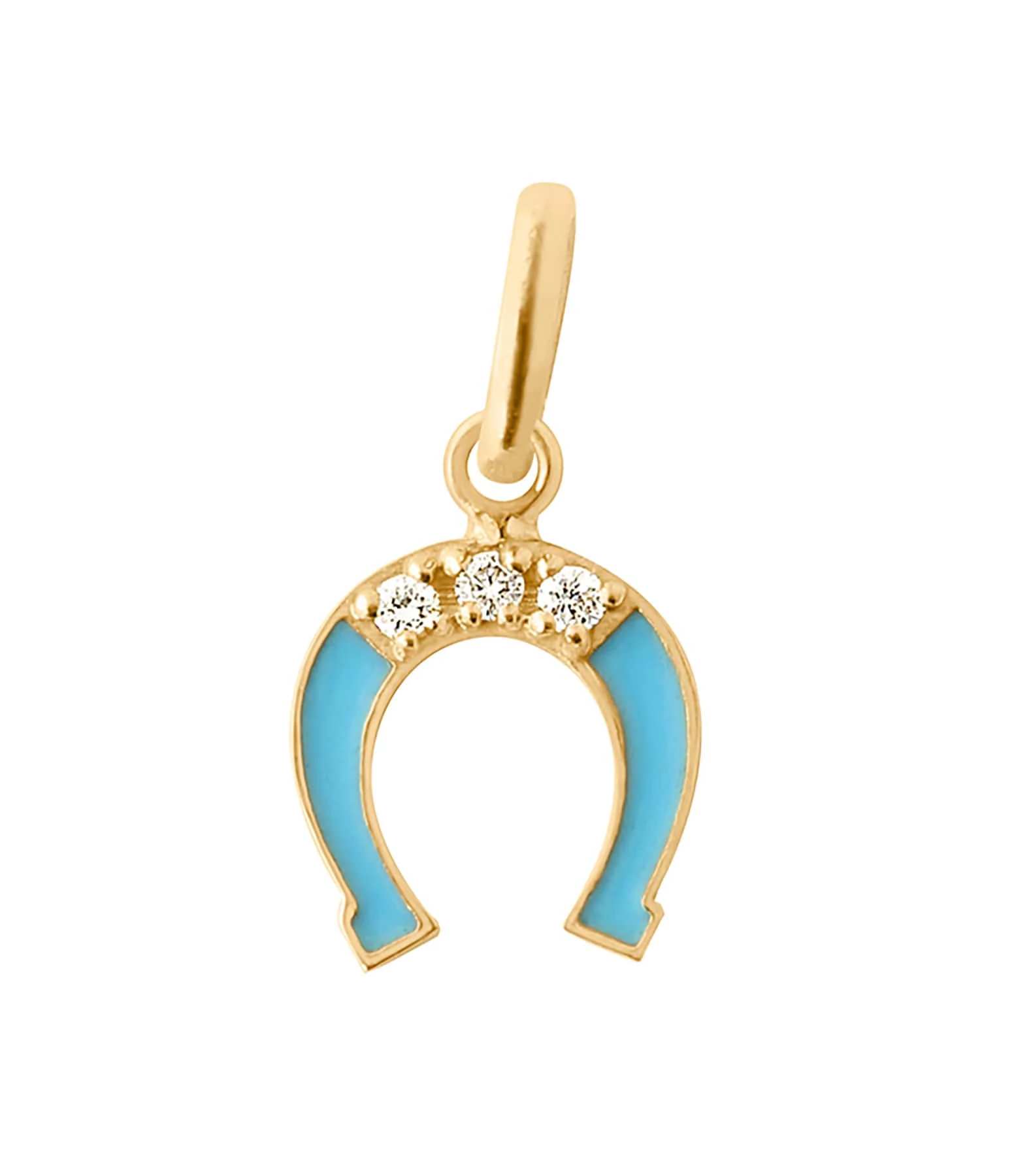 GIGI CLOZEAU Pendentif Résine Fer à Cheval Diamants Or Jaune 5 GIGI CLOZEAU Pendentif Résine Fer à Cheval Diamants Or Jaune – Image 5