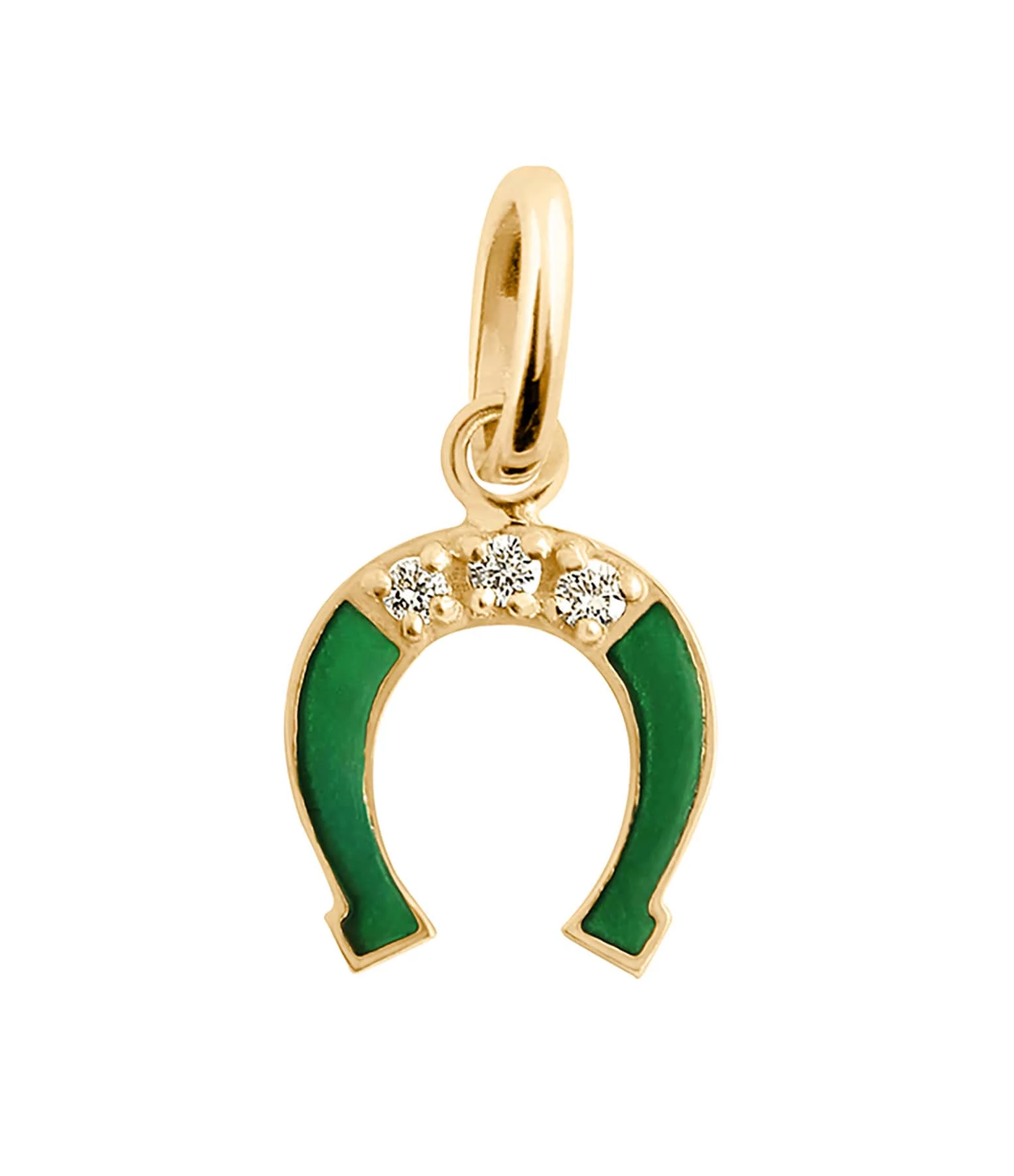 GIGI CLOZEAU Pendentif Résine Fer à Cheval Diamants Or Jaune 4 GIGI CLOZEAU Pendentif Résine Fer à Cheval Diamants Or Jaune – Image 4