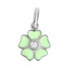 GIGI CLOZEAU Pendentif Résine Fleur Diamant Or Blanc