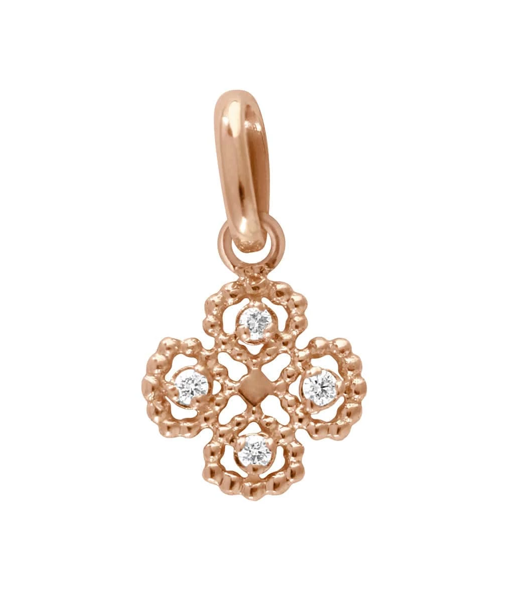 GIGI CLOZEAU Pendentif Lucky Trèfle Diamants Or 1 GIGI CLOZEAU Pendentif Lucky Trèfle Diamants Or