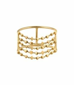 CHARLET Bague Diamantée 5 Chaînes Or Jaune