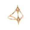 NAVA JOAILLERIE Bague Cheyenne Losange Double Diamants Or Rose