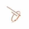 NAVA JOAILLERIE Bague Hash Ouverte Diamants Or Rose