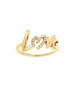 NAVA JOAILLERIE Bague Love O Diamants Or Jaune
