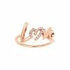 NAVA JOAILLERIE Bague Love O Diamants Or Rose