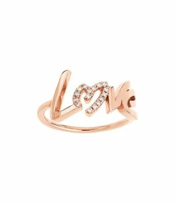 NAVA JOAILLERIE Bague Love O Diamants Or Rose