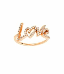 NAVA JOAILLERIE Bague Love Total Diamants Or Rose