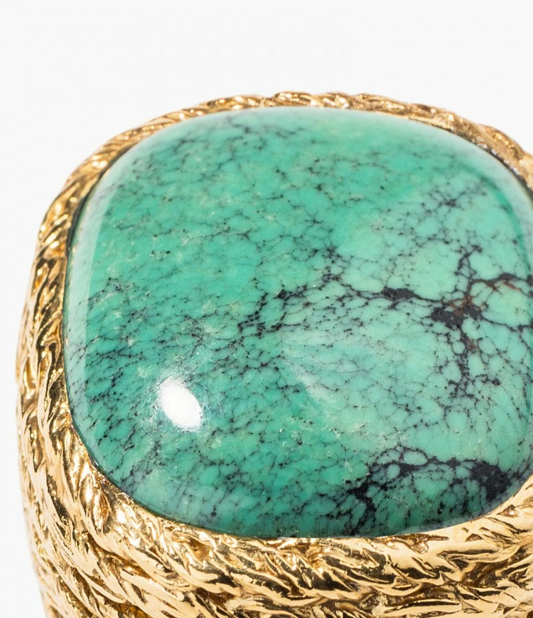 Aurélie Bidermann Chevalière Miki Turquoise 2 Aurélie Bidermann Chevalière Miki Turquoise – Image 2