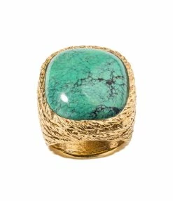 Aurélie Bidermann Chevalière Miki Turquoise