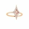 NAVA JOAILLERIE Bague Mini-Cheyenne Losange Diamants Or Rose