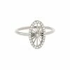 NAVA JOAILLERIE Bague Mini-Cheyenne Ovale Diamants Or Blanc