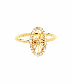 NAVA JOAILLERIE Bague Mini-Cheyenne Ovale Diamants Or Jaune