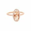 NAVA JOAILLERIE Bague Mini-Cheyenne Ovale Diamants Or Rose
