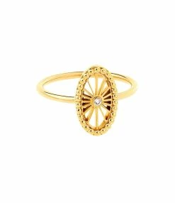 NAVA JOAILLERIE Bague Mini-Cheyenne Ovale Diamant Or Jaune