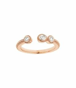 NAVA JOAILLERIE Bague Mini Rio Diamants Or Rose